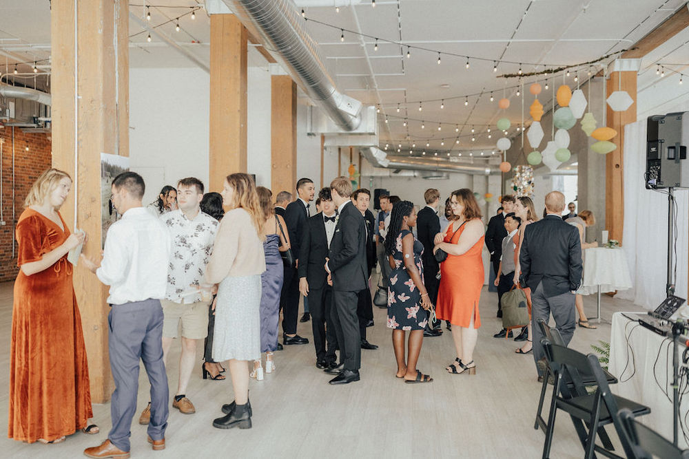 A group of guests at a wedding at THE 101