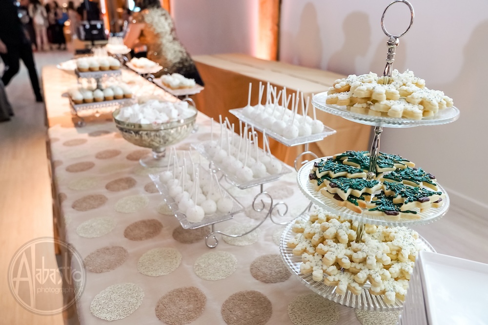 Dessert station at a holiday party