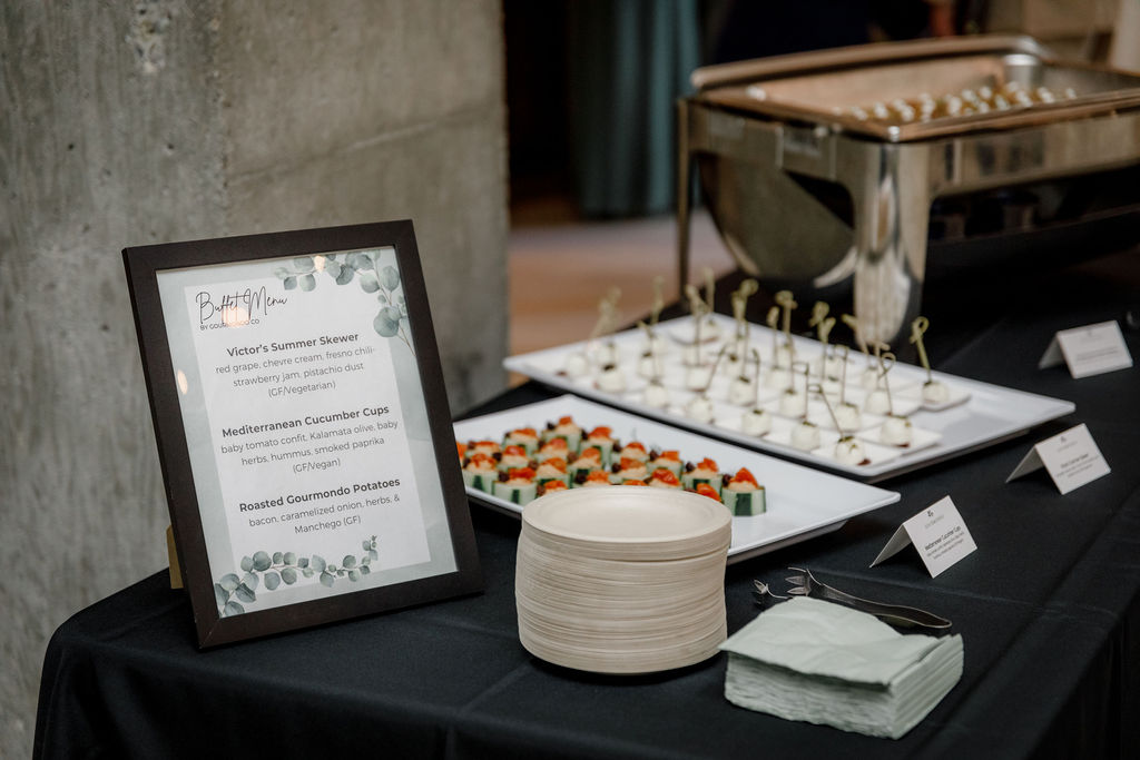 Wedding menu and appetizers