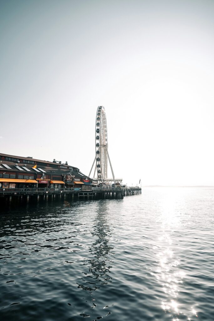 Seattle waterfront with ferris wheel