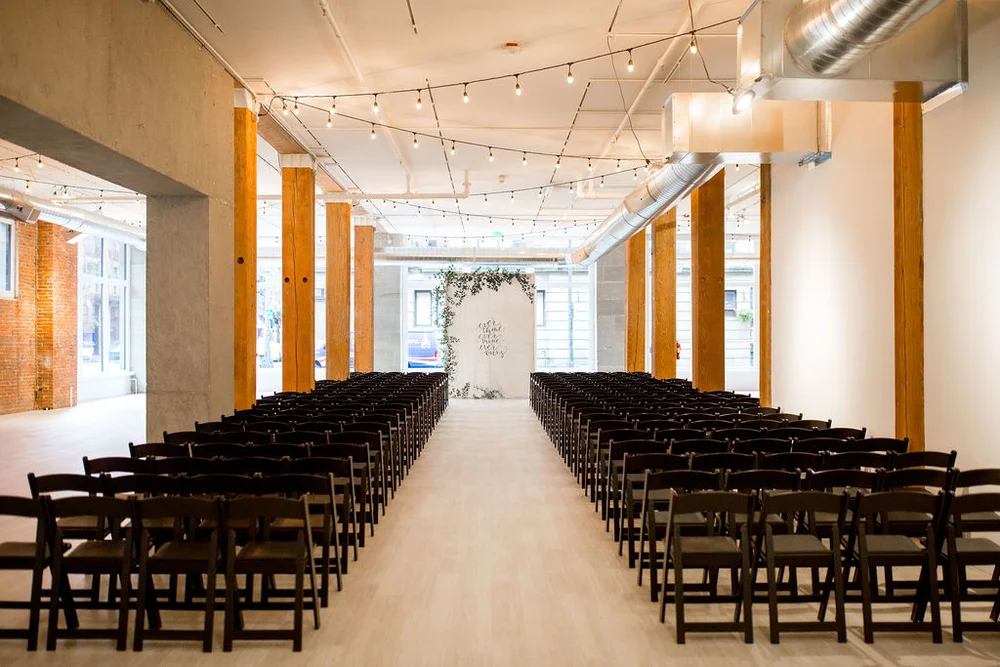 Ceremony setup at THE 101 in Seattle, WA