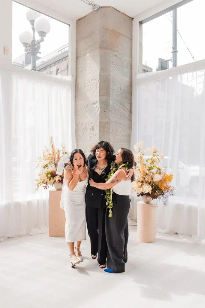 Wedding ceremony at THE 101 in Seattle