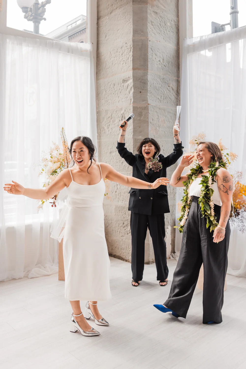 Wedding ceremony at THE 101 in Seattle
