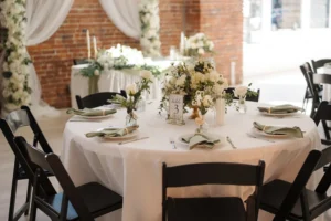 Guest reception tables at THE 101 in Seattle, WA