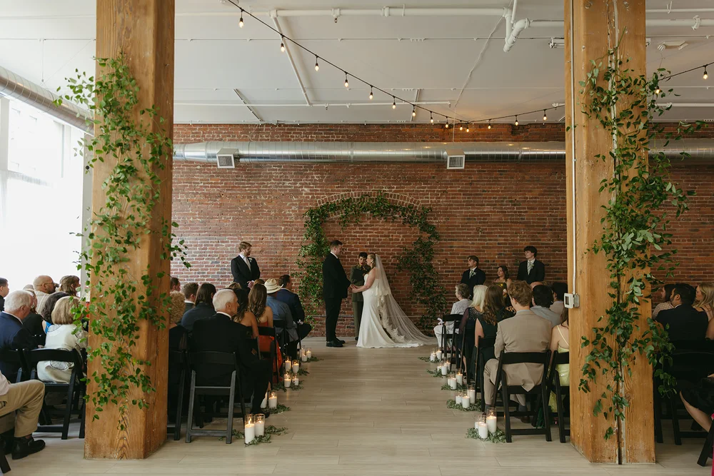 Wedding ceremony at THE 101 in Seattle, WA