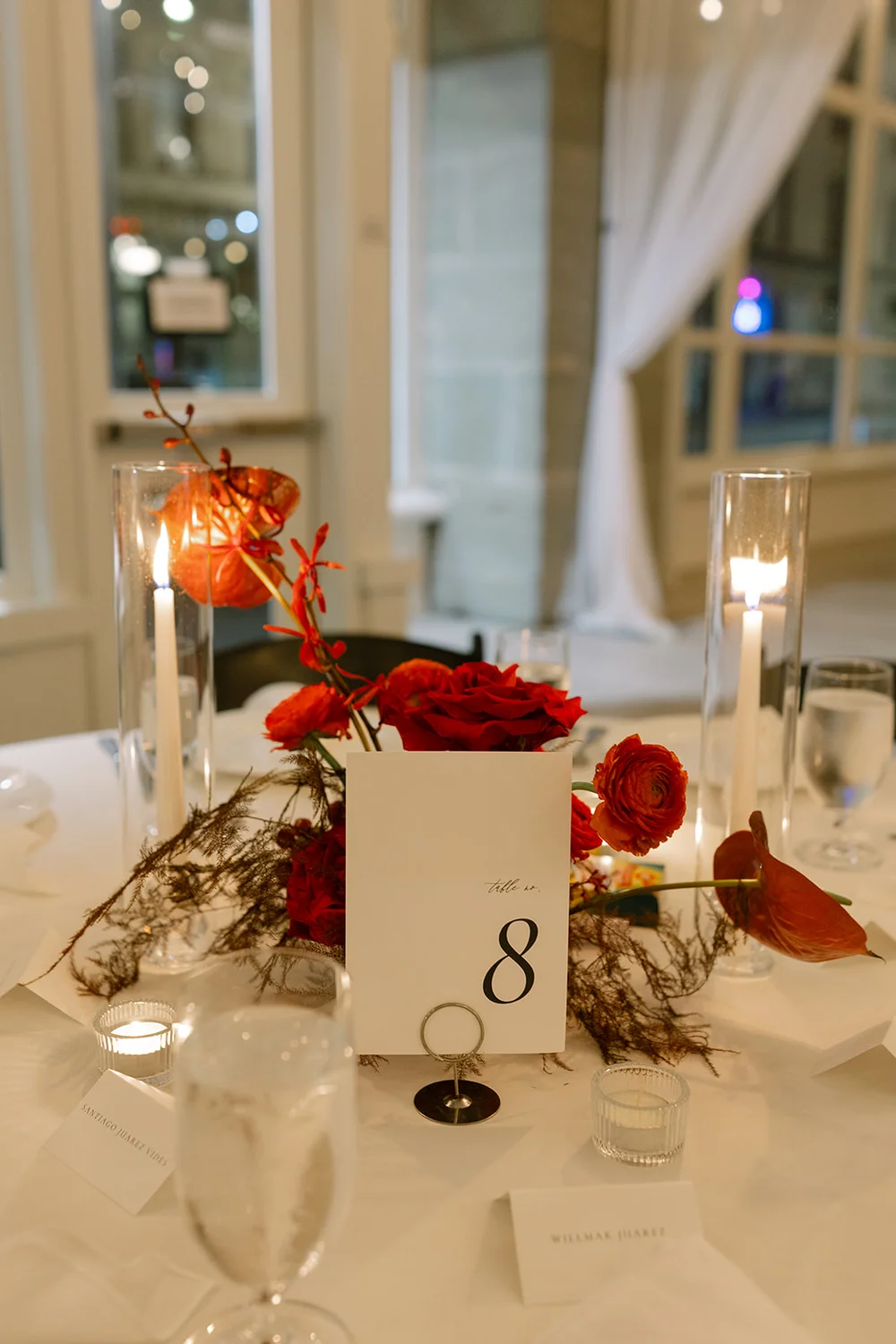 Table decor at THE 101 in Seattle