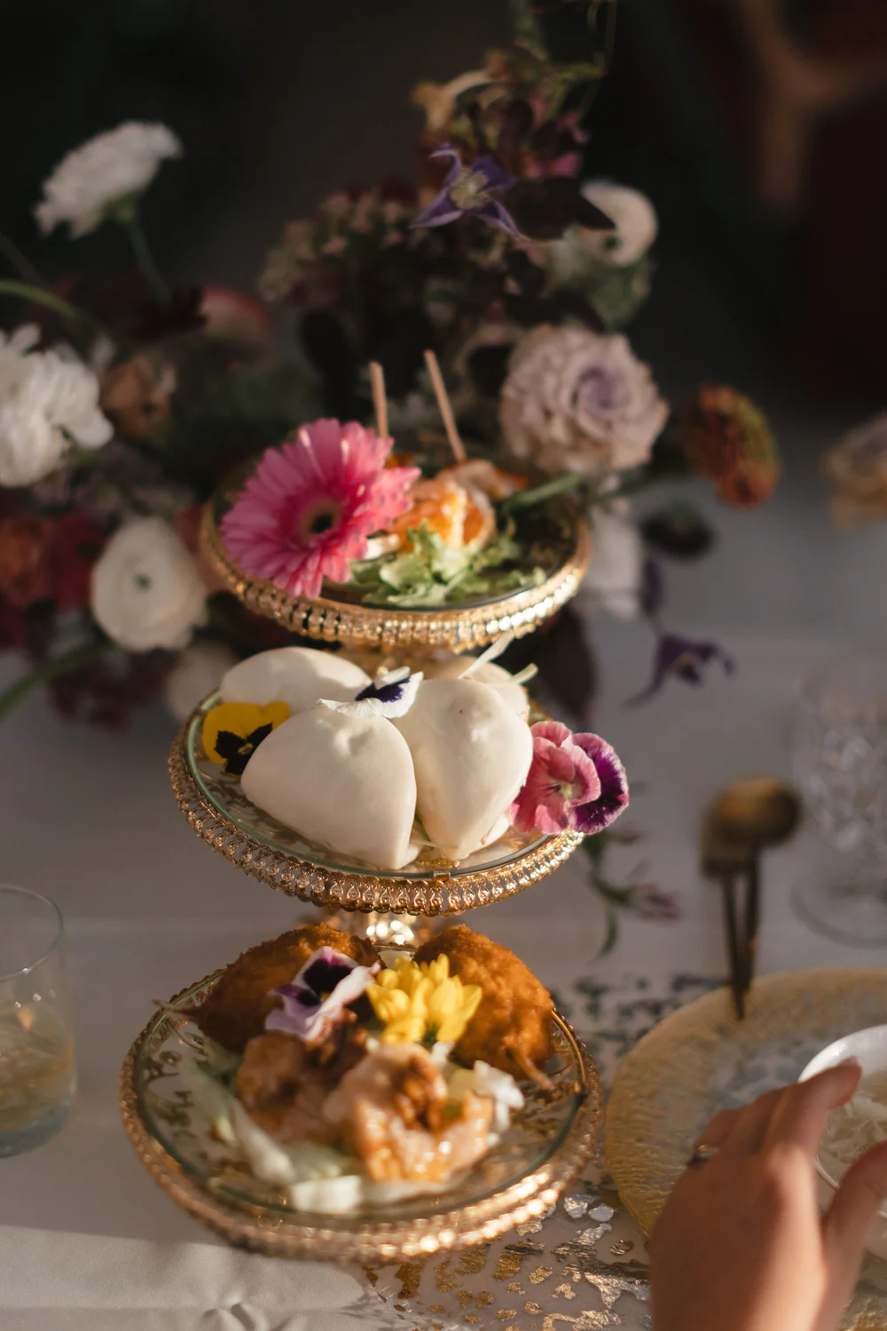 Chinese appetizer platter at a wedding at THE 101