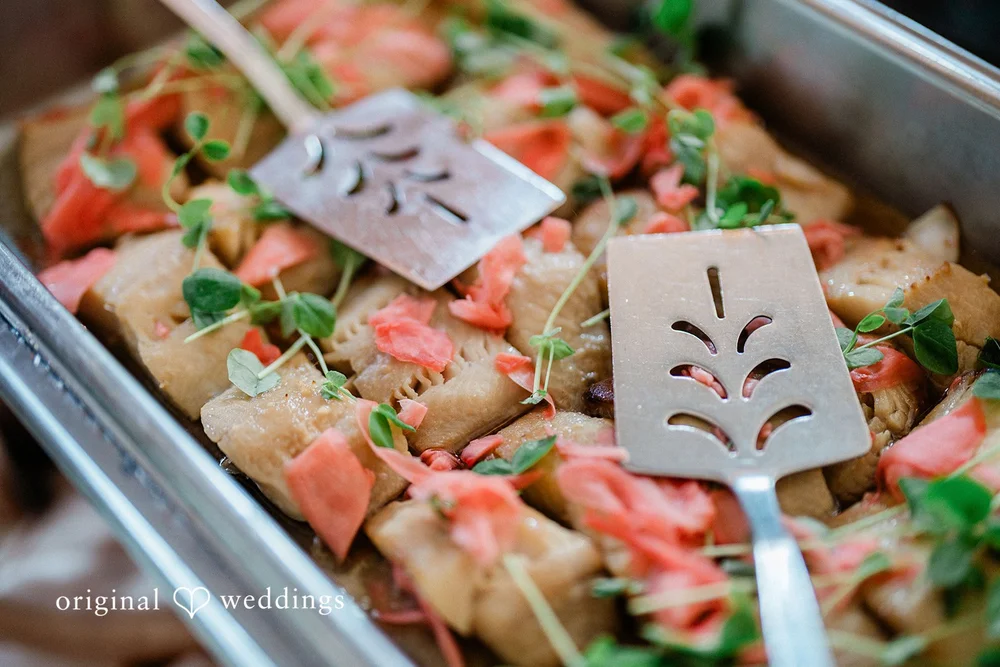 Act 3 Catering dish served at a wedding reception at THE 101 in Seattle WA