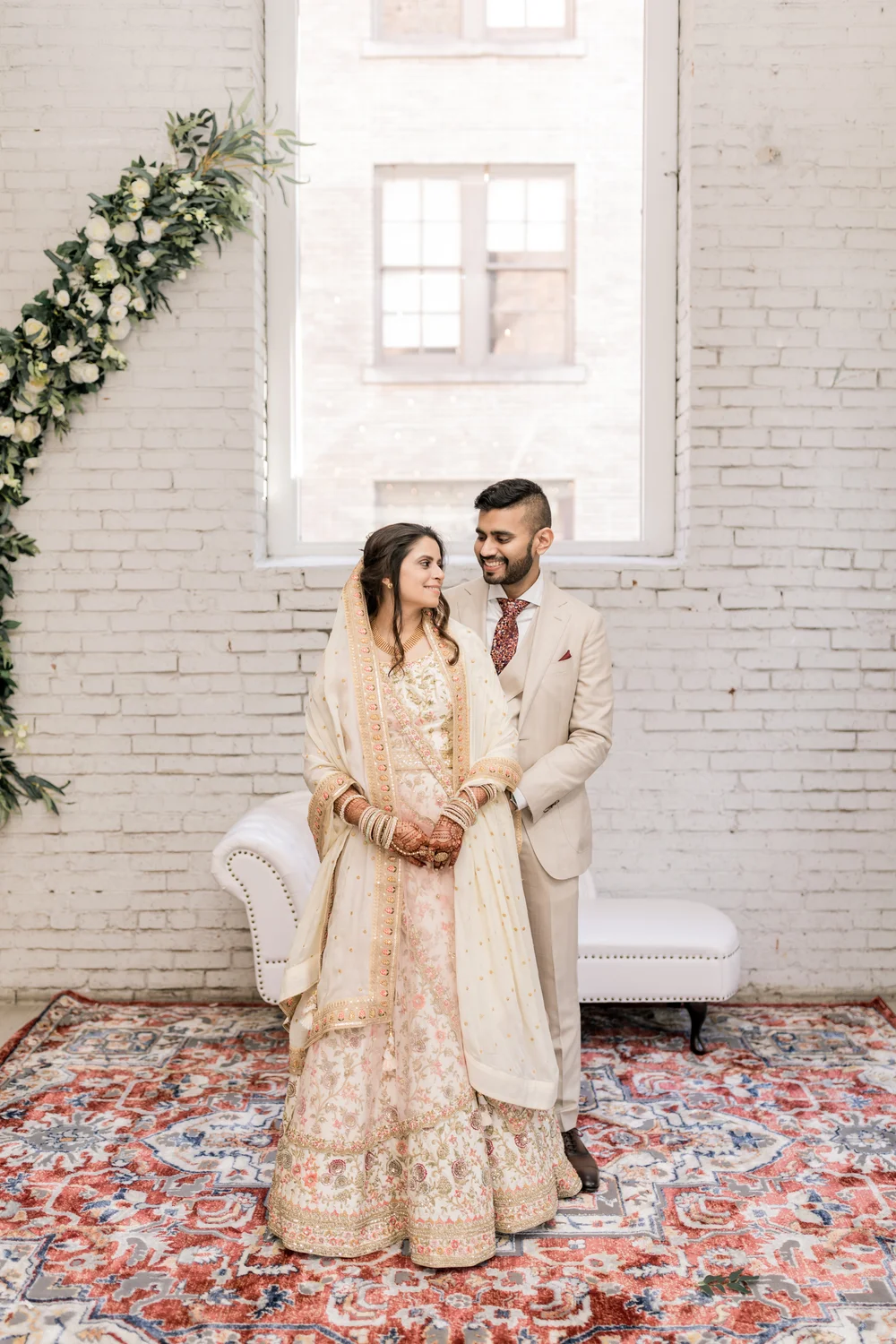 Bride and groom portrait at THE 101